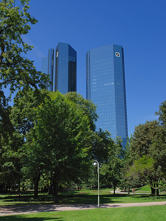 Foto Deutsche Bank mit Wiese - Frankfurt am Main