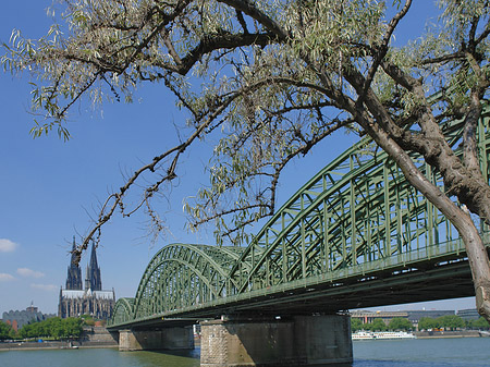 Hohenzollernbrücke am Kölner Dom Foto 