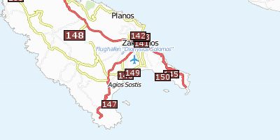 Zakynthos-Stadt Griechenland Stadtplan